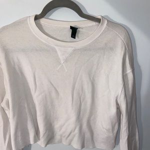 White ribbed long sleeve